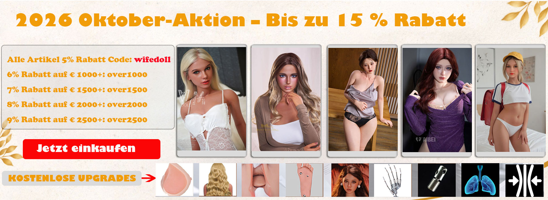 Sexpuppen kaufen – Oktober-Angebote