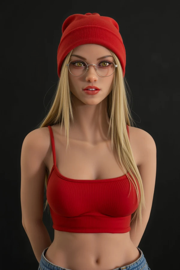 Künstlerische Real Doll von Aibei, Sexpuppe mit Brille und modernem Look