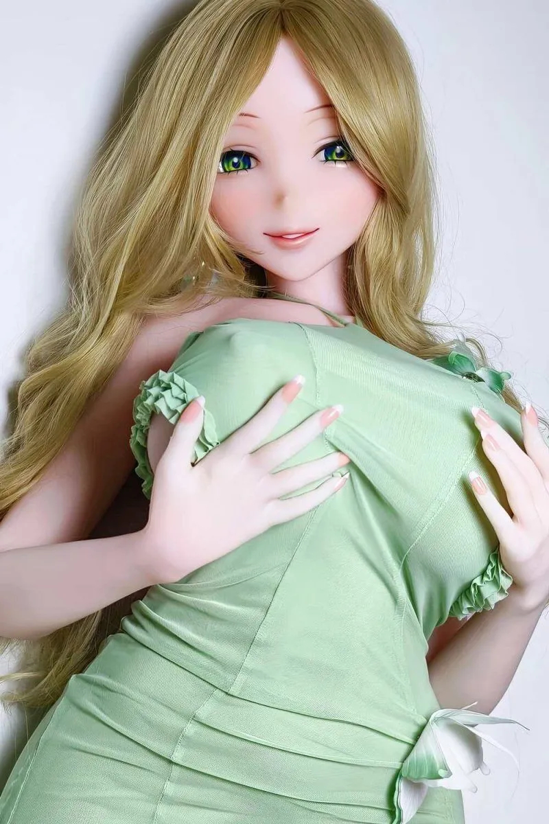 Silikon Love doll Aono Asuka | Anime Sex doll mit grüne Kleid