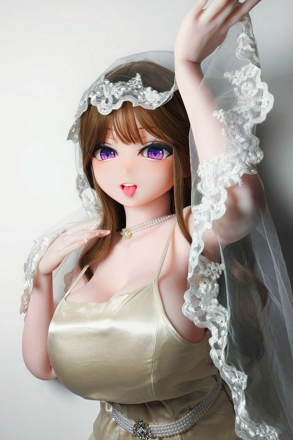 Silikon Love doll Asakura Marie | Violetten Augen Anime Sex puppe