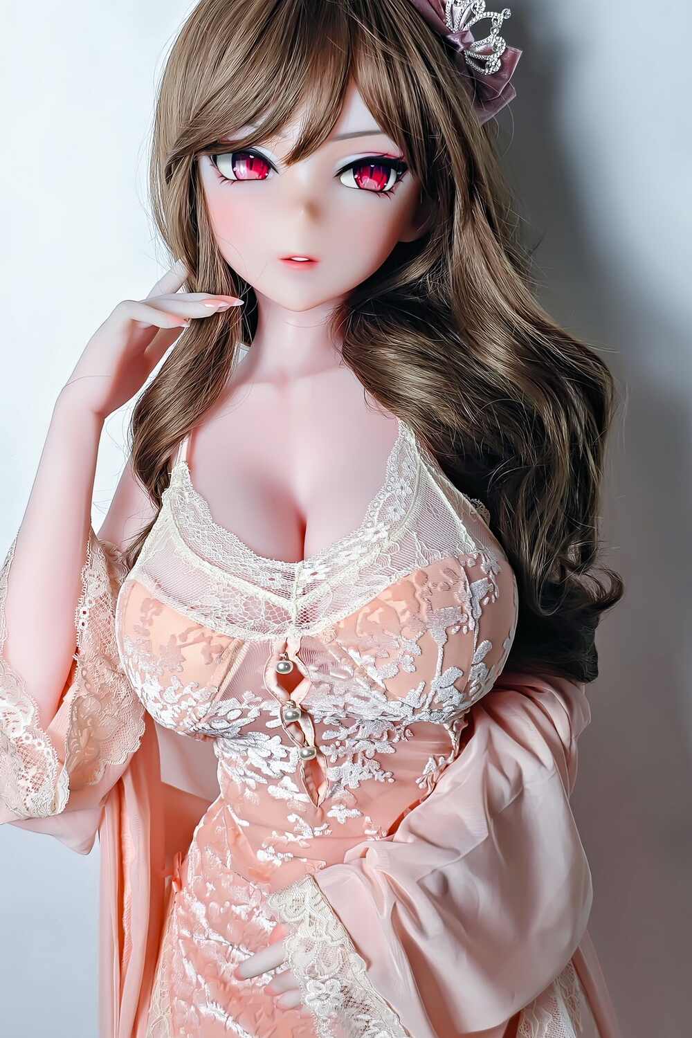 Anime Love Doll Genba Tokiko mit langen Haaren und großen Augen, ästhetisches Design, realistische Sexpuppe für Sammler