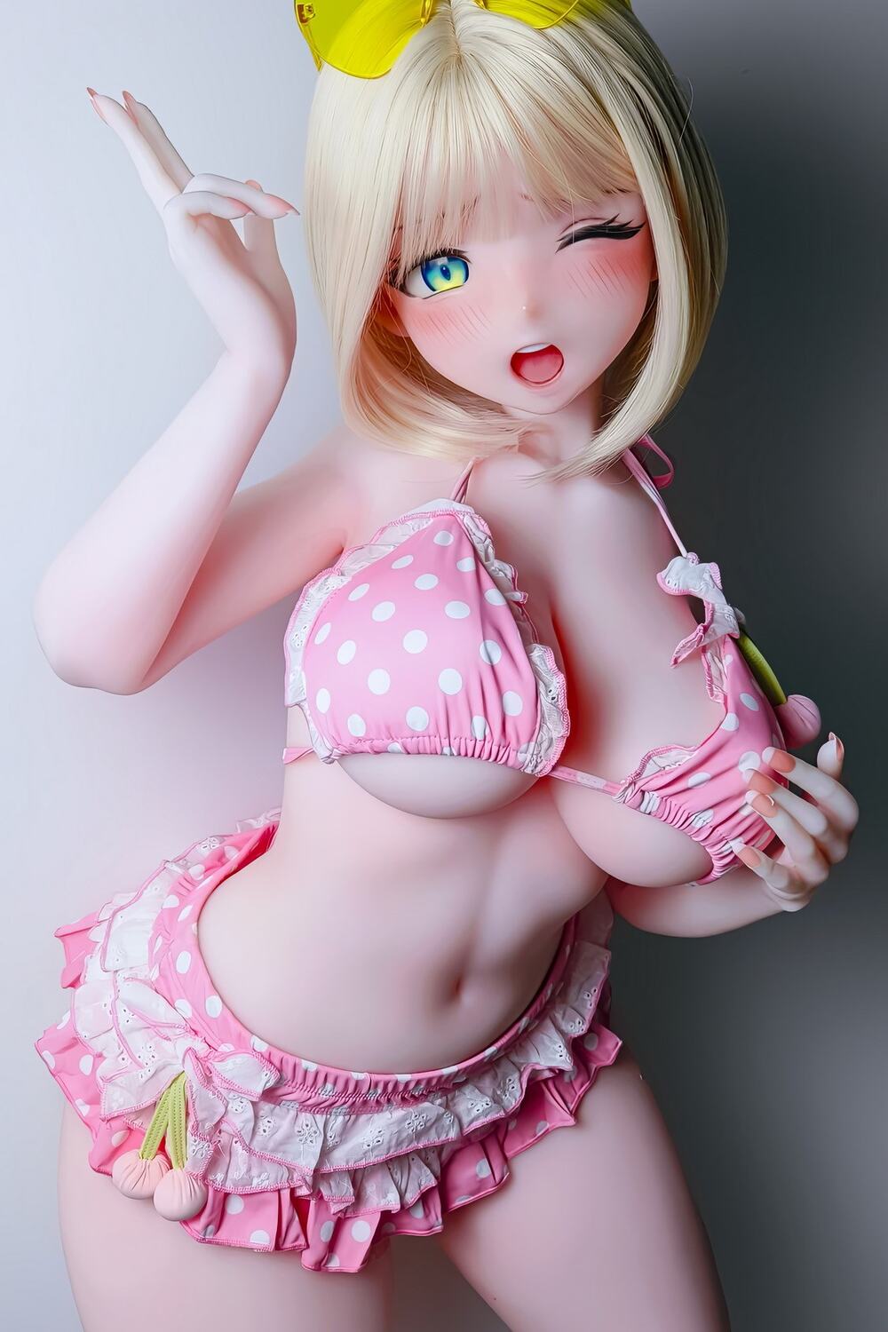 ElsababeDoll Ichigotani Koi mit blondem Bob, rosa Bikini