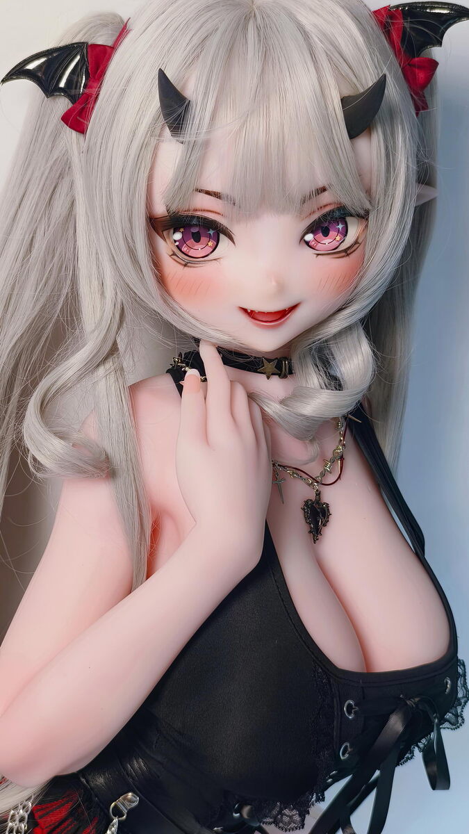 hochwertige Sex puppe Tachibana Mano mit roten Augen und Gothic Corsage