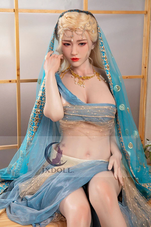 Sex doll Arabella | Orientalische Prinzessin Liebespuppe im blauen langen Kleid