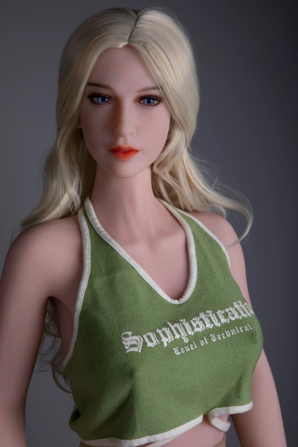 blonde Französische schlanke sex puppe