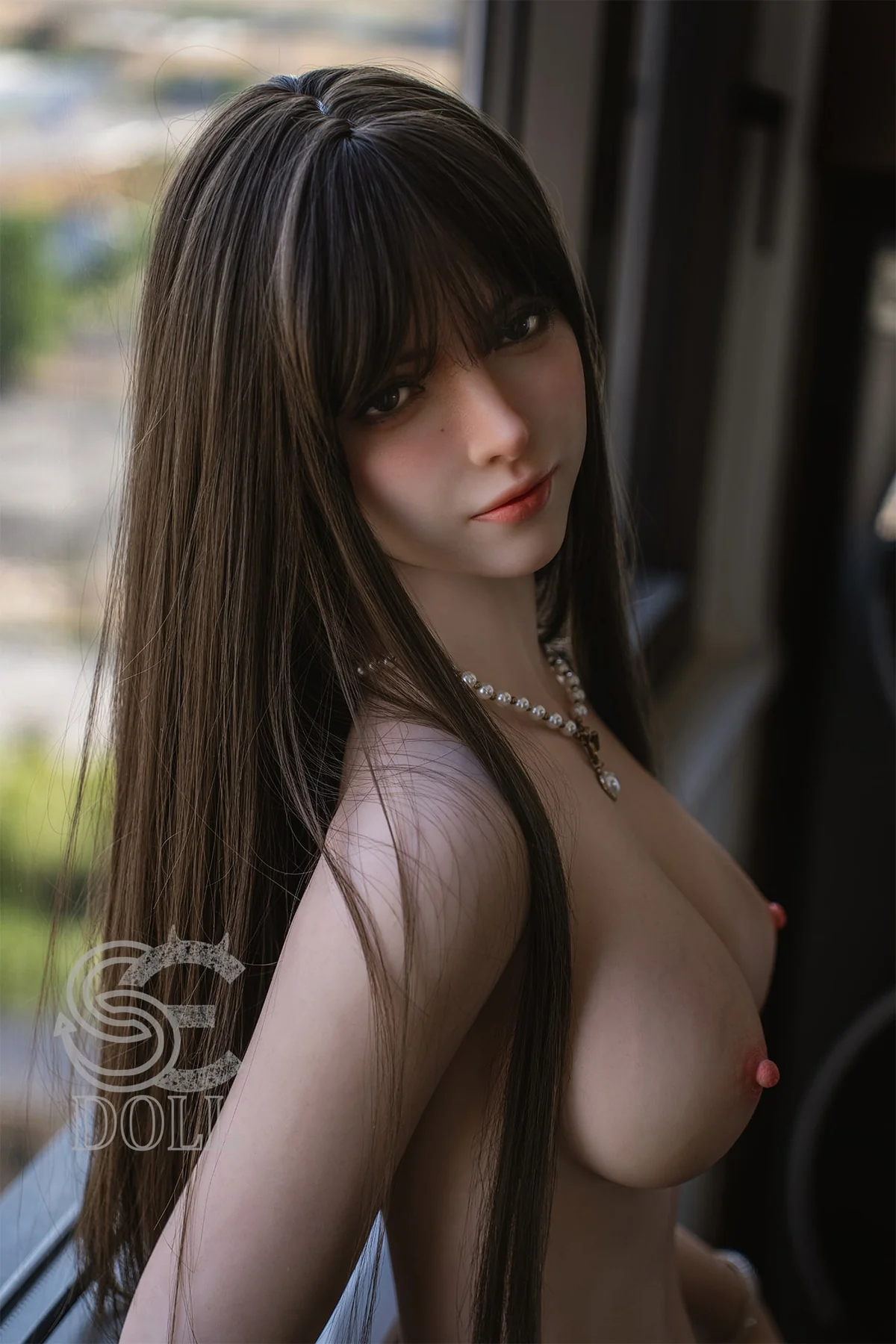 premium silikon Love doll mit weichem Make-up und langen Haaren
