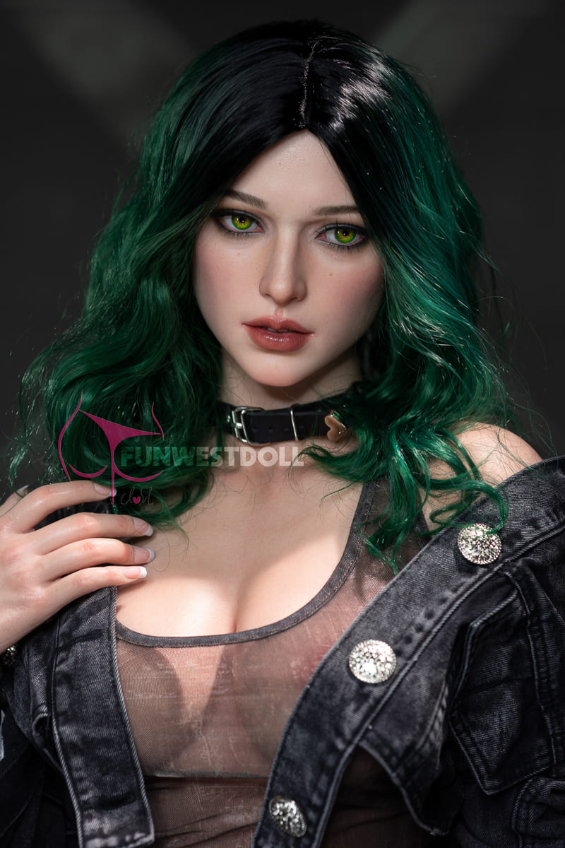 Silikon Sexpuppe Aleksandra | Sex doll Mit Dunkelgrün Haar
