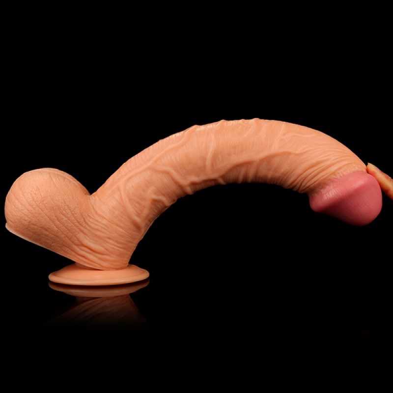 Biegsamer Dildo mit Saugnapf für Erfahrene