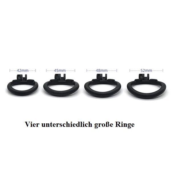 Vier unterschiedlich große Penisring Toy