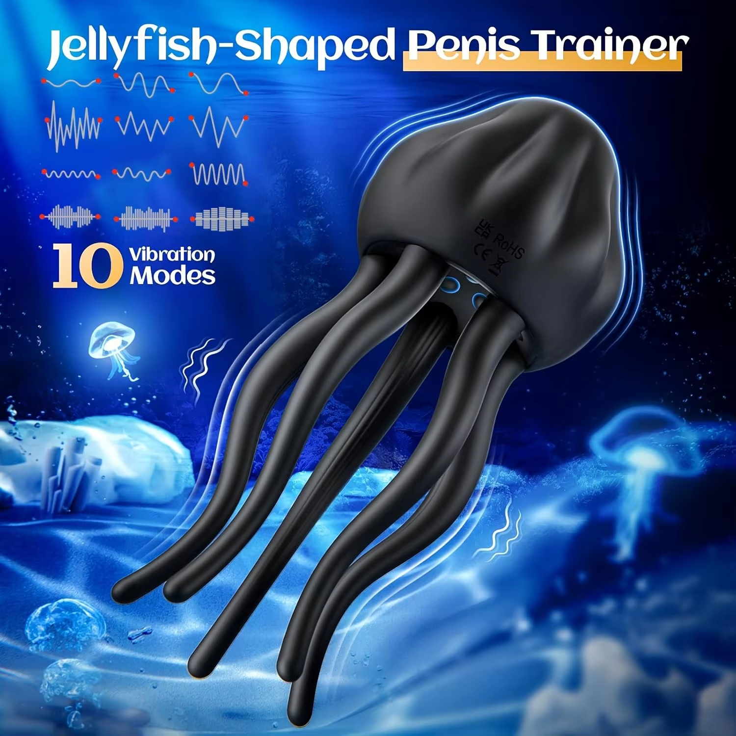 Quallen-Form Vibrator Sexspielzeuge mit 10 Vibrationsmodi