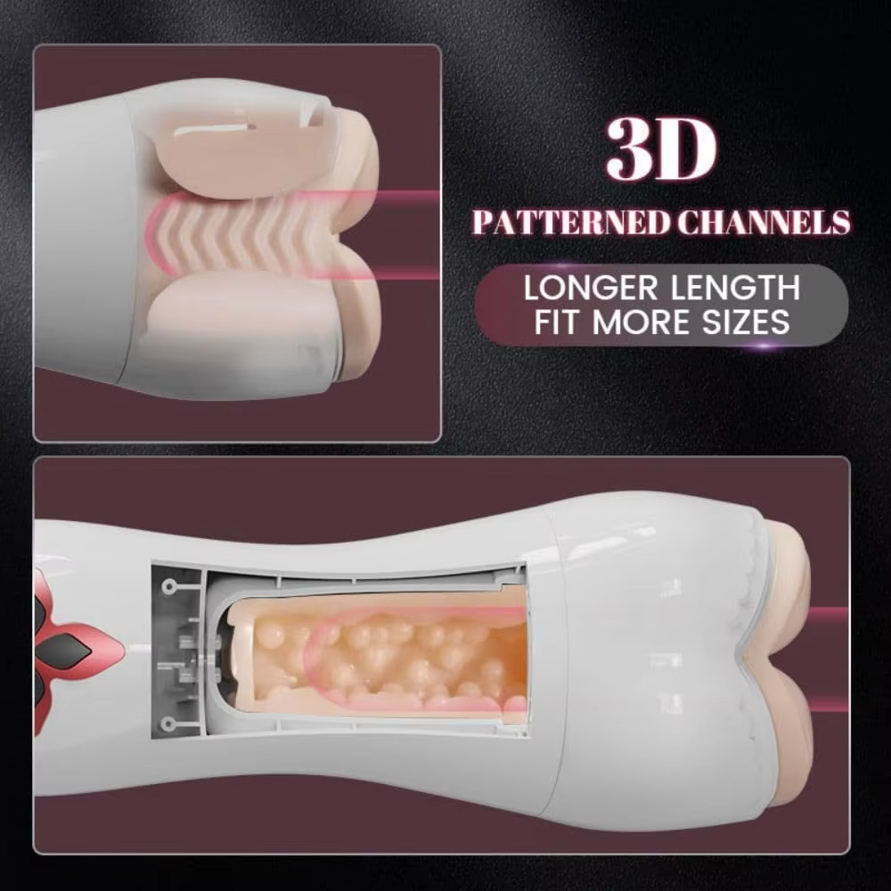 Realistische Penis Vakuumpumpe mit 360° strukturierter 3D-Kanal