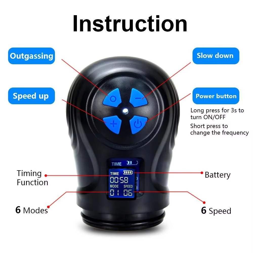 Penis Trainer mit 6 Vibrationsmodi und 6 Intensitätsstufen