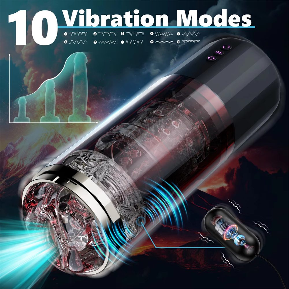 Penistrainer Sexspielzeug mit 10 Vibrationsmodi