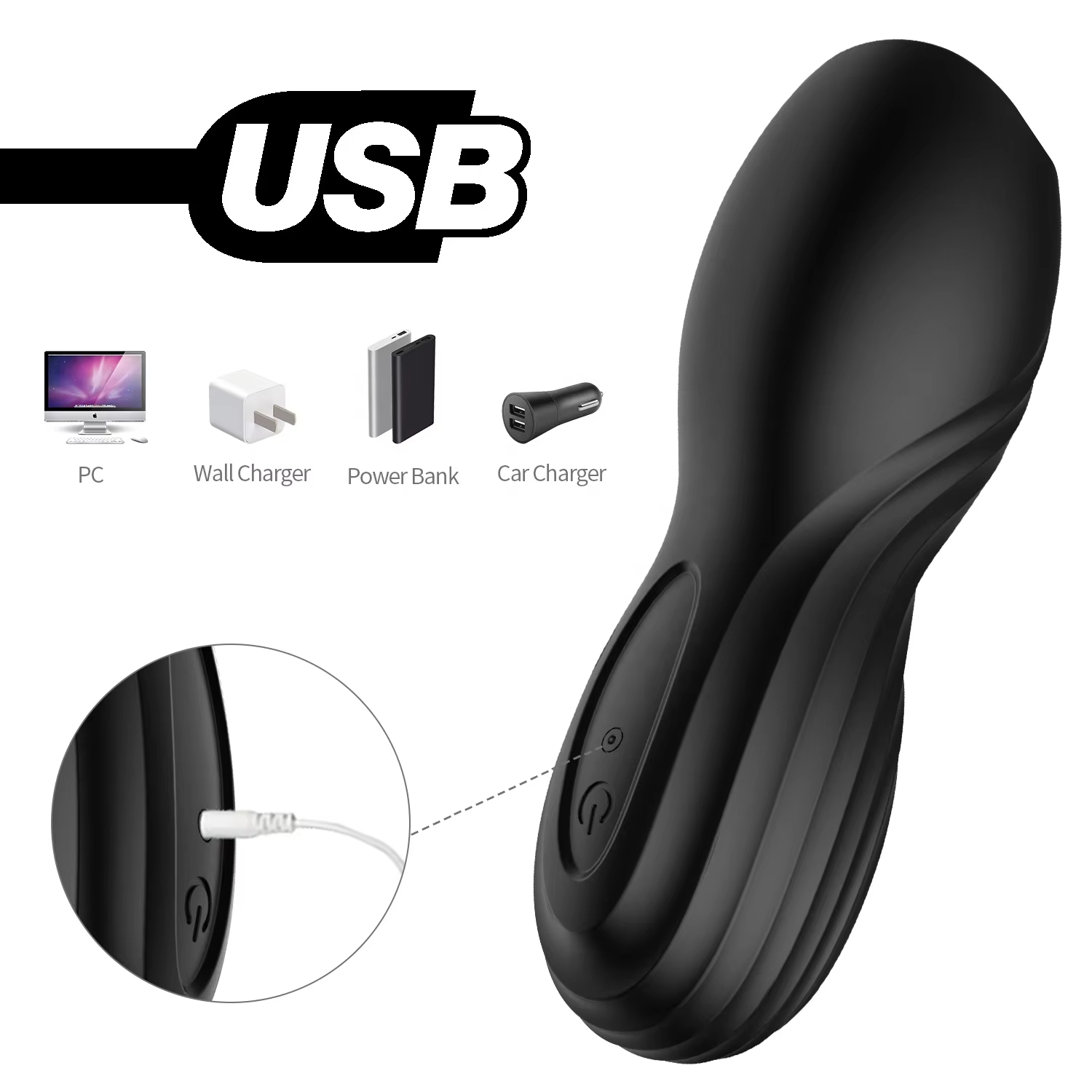 Penis-Massager mit USB-wiederaufladbar