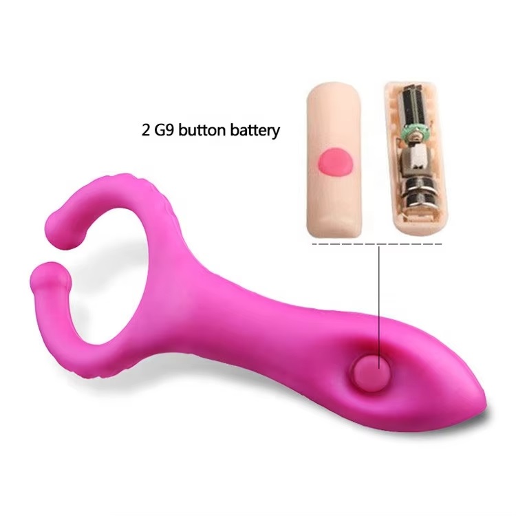 Silikon Vibrator pink mit Knopfbatterie
