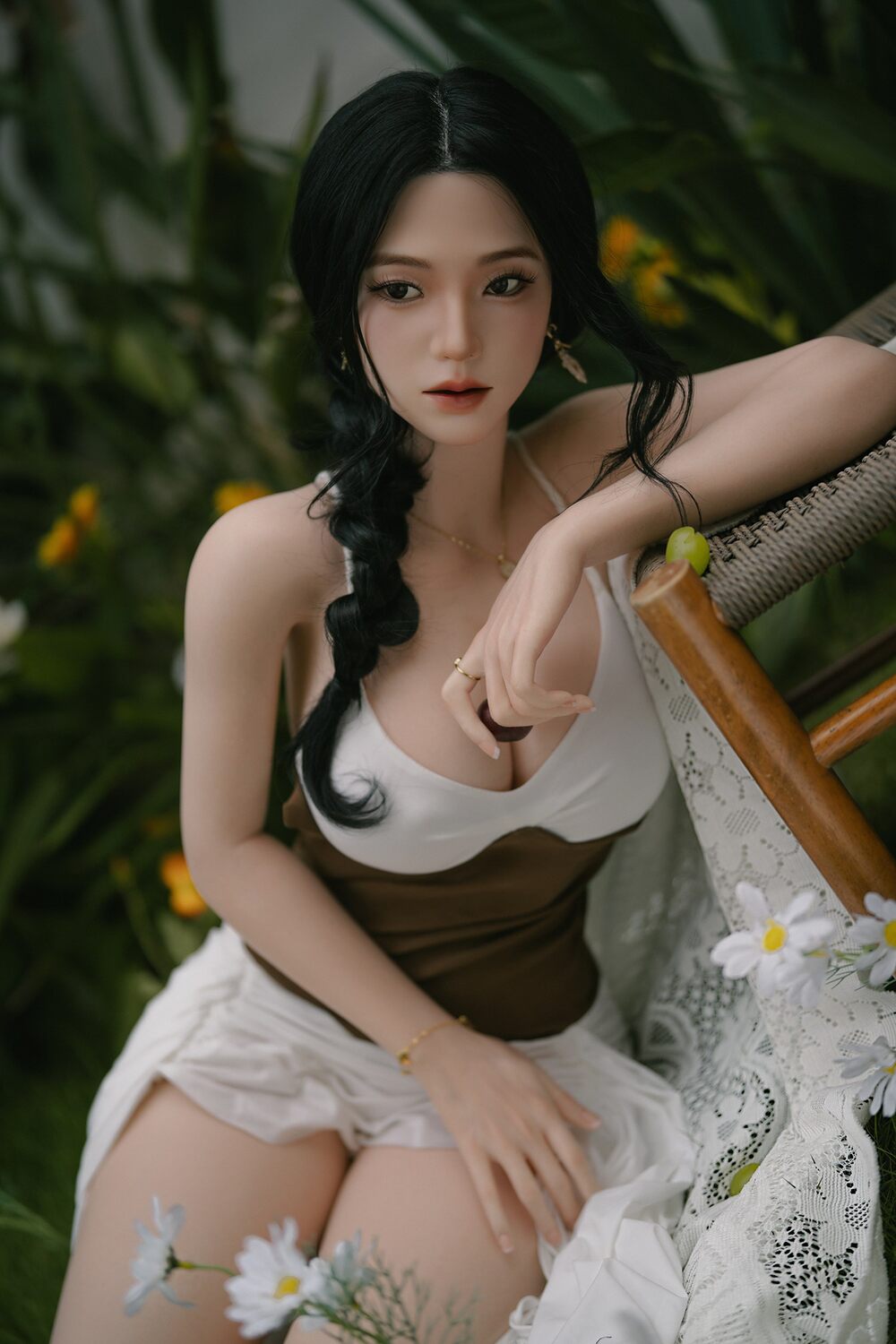 Elegante sexy Asiatische real silikon sexpuppe